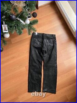 Vintage leather black pants