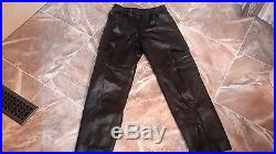 Wilson Leather Biker Cargo Pants Mens 34x34 Lined Motorcycle Riding