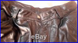 Wilson Leather Biker Cargo Pants Mens 34x34 Lined Motorcycle Riding