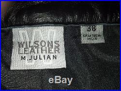 Wilson's Leather Men's Black Genuine Leather Pants Size 38 Brand New