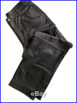 Wilsons M Julian Mens 32 Lined Unhem Leather Utility Motorcycle Riding Pants