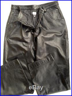 Wilsons M Julian Mens 32 Lined Unhem Leather Utility Motorcycle Riding Pants