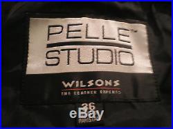 Wilsons Pelle Studio Black Leather Motorcycle Pants Mens Size 36