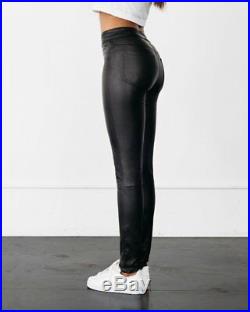 Women &Girls100%Genuine Lambskin Stretchable Leather Skinny fit Jeans Style pant