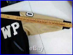 Worldwide Pants David Letterman Golden Bear Wool/Leather Coat Mens Med Inv#S9746