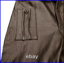 Wwii Style Leather Despatch Rider Breeches, Motorcycle Trousers, Brown 25038