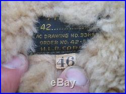 Wwii antique USAAF 8th B-3 flight jacket pants vintage leather 46 b-17 bomber