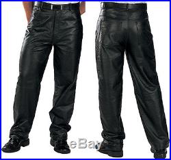 Xelement Classic Loose Fit Men's Leather Pants fully lined 5 pockets 28-50 L-860