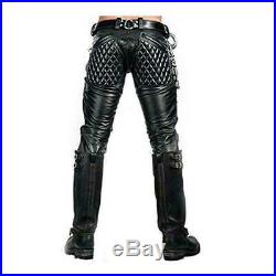 Xtreme Leather Men's Motorbike Motorcycle Biker Jeans Trouser Real Leather Pants