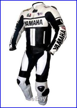 Yamaha Men Multicolor Motorcycle Racing Leather Suit Jacket Hump Pants XS-6XL