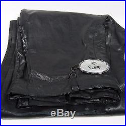 ZANELLA Men's All-Leather Pant Mod. HARLEY Made in Italy BLACK Size 38W New