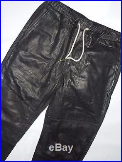 Zanerobe mens Sureshot perforated LEATHER jogger Pants size 34 retail $595