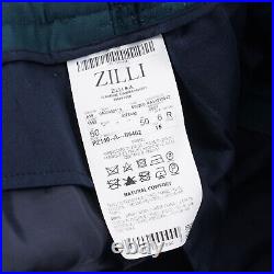 Zilli Slim-Fit Lightweight 180s Wool Jogger Pants with Leather Details 39 NWT